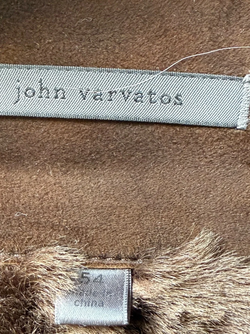 John Varvatos Shearling Coat Mens Size 54 - Picture 4 of 4